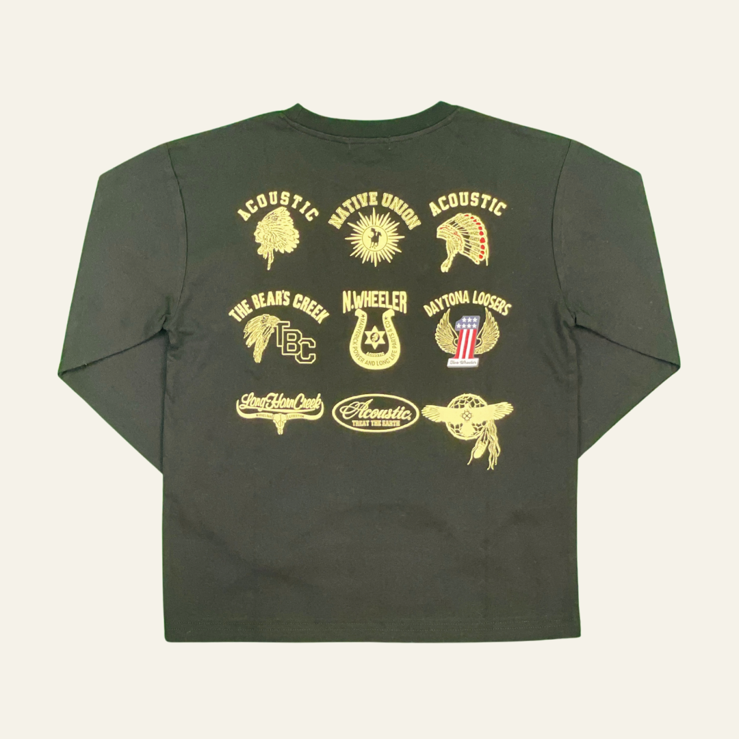 enso キッズ 長袖Tシャツ ブラック 150 ek00028