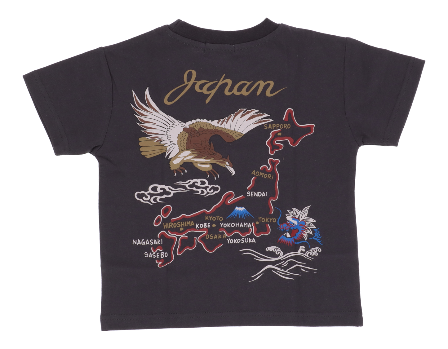 enso キッズTシャツ チャコールグレー 110 夏 ek00009