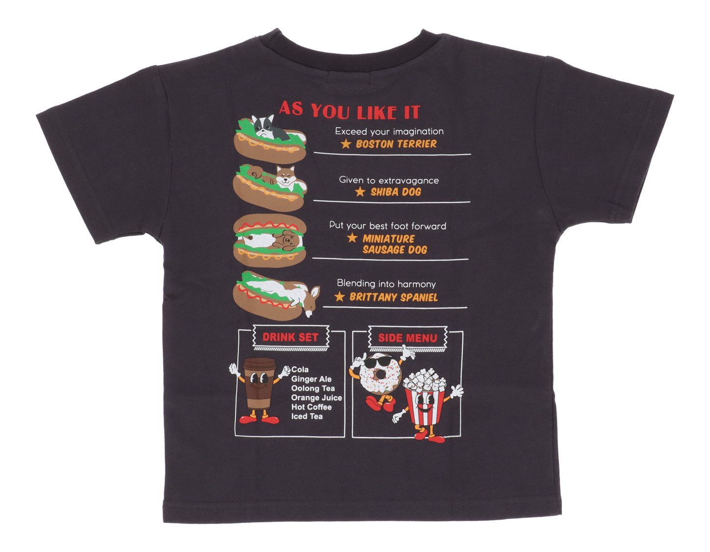 enso キッズTシャツ チャコールグレー 120 夏 ek00011