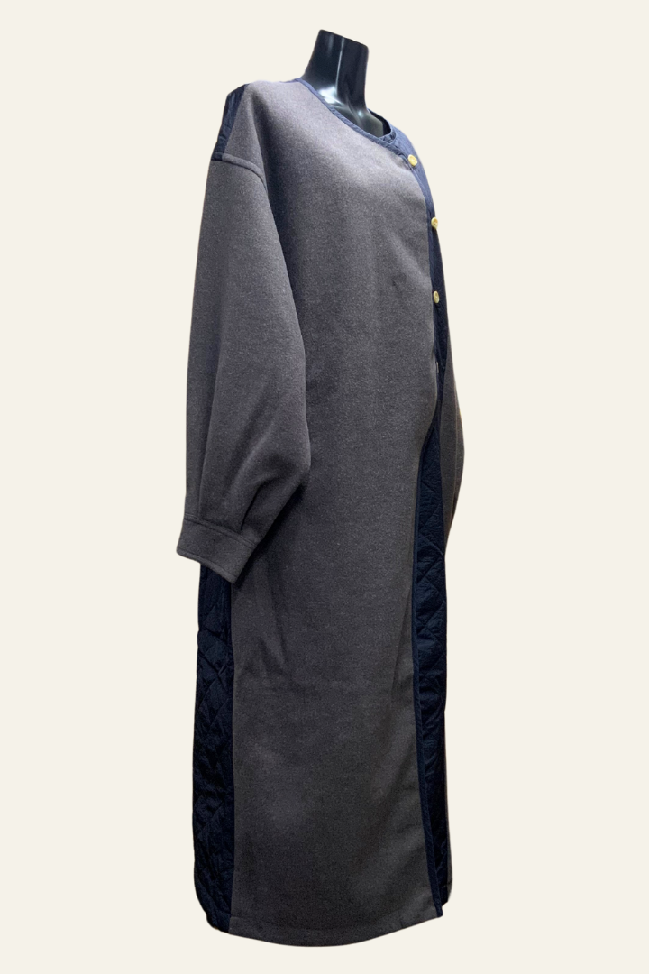 enso ロングコート ネイビー m el00144