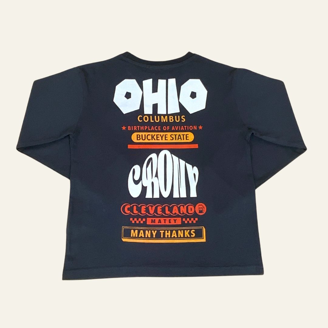 enso キッズ 長袖Tシャツ チャコールグレー 140 ek00035