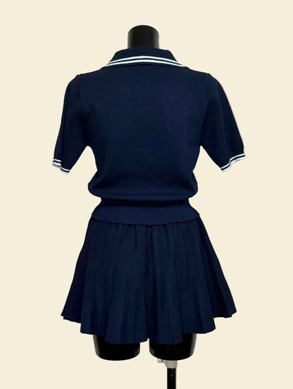 レディース セットアップ Fサイズ ネイビー O6