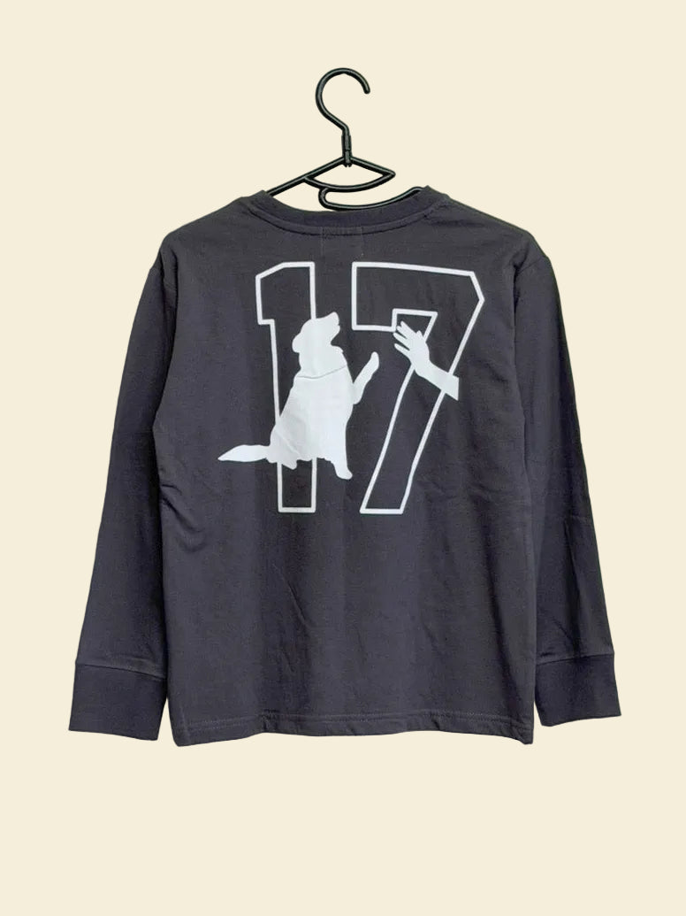 Kids 140cm 長袖Tシャツ チャコールグレー K30