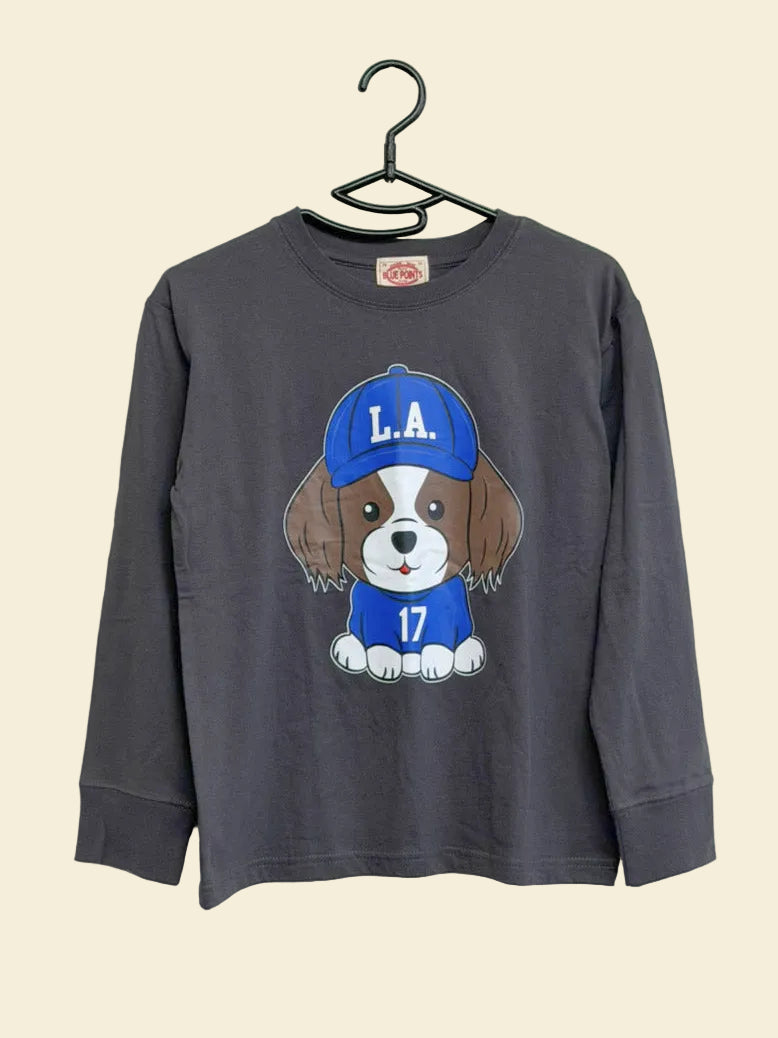Kids 140cm 長袖Tシャツ チャコールグレー K30
